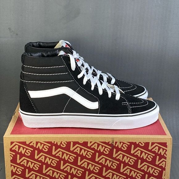 Vans SK8 Hi Suede Skate Black sneaker shoes men size 9(W10)
